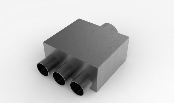 Düz bağlantı plenum (1 x DN75 - 3 x DN50)
