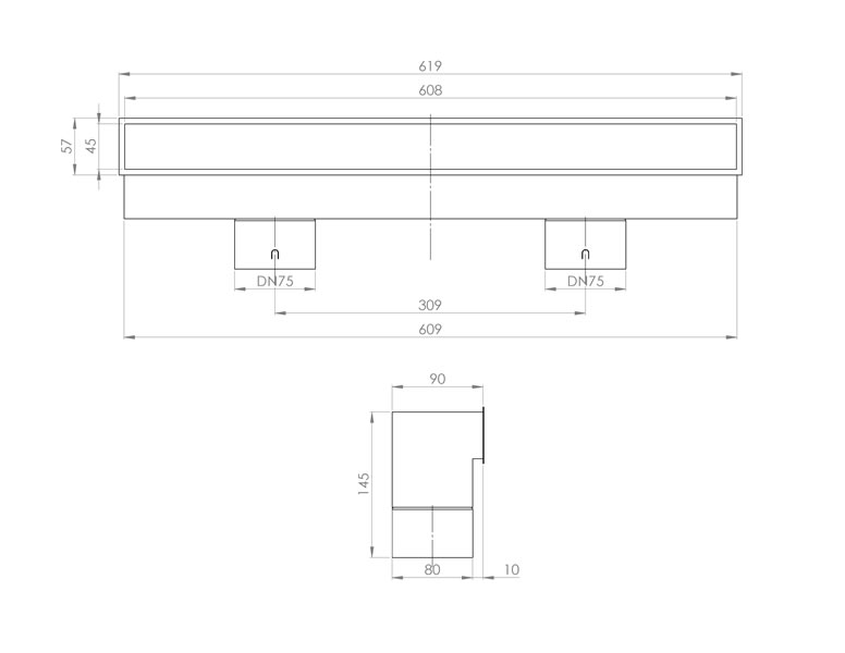 disegno tecnico plenum linea e flat VDPL04